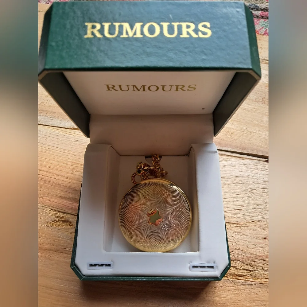 Rumours Gold Pocket Watch NIB Vintage